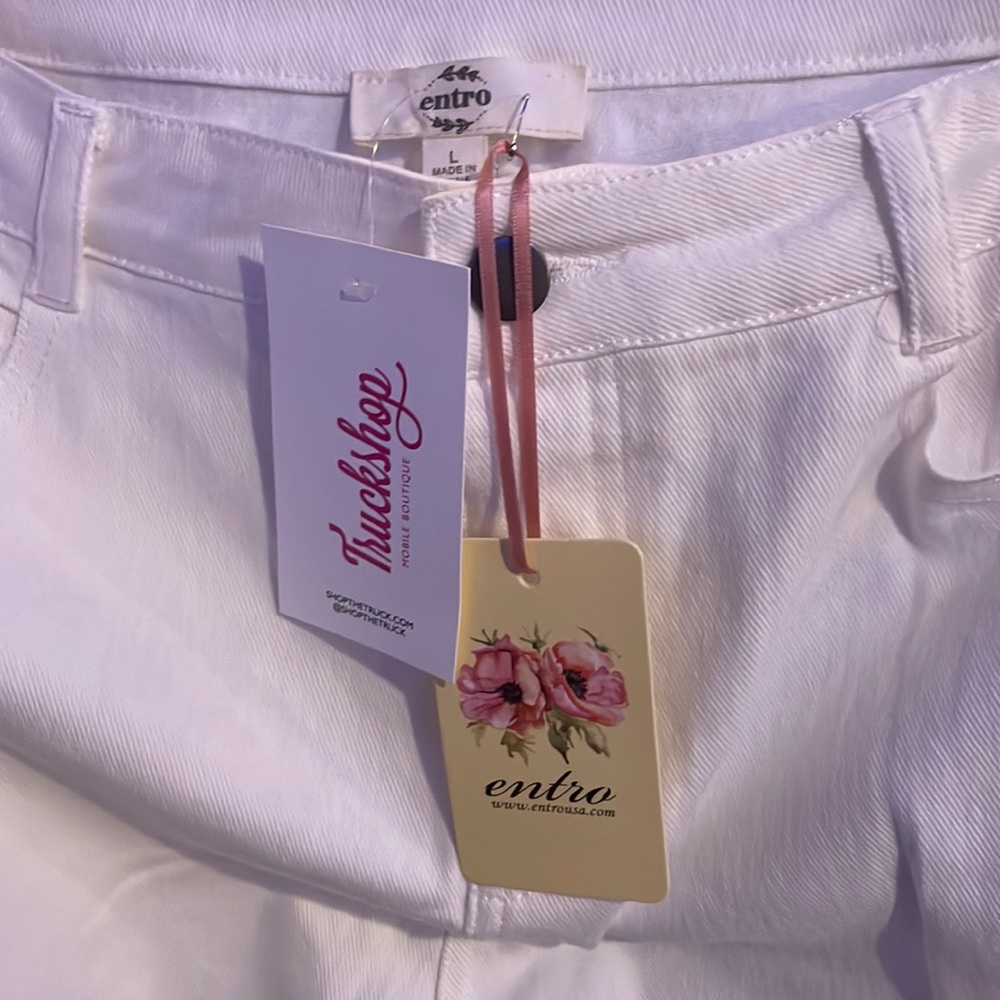 White High Waisted Wide-Leg Denim Pants